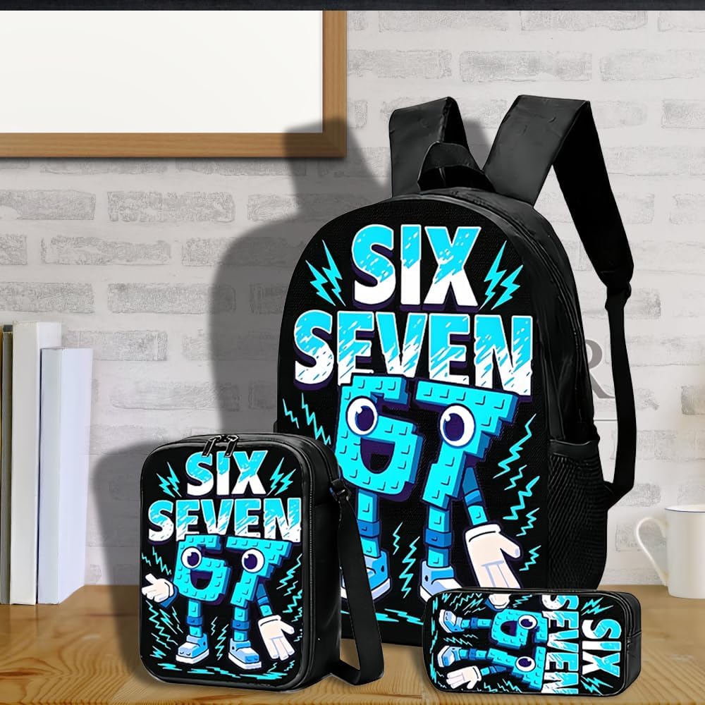 3 in 1 67 Cartoon Pattern and Personalized Style,17'' Large-Capacity Backpack Set, Exquisitely Designed,Widely ApplicableMaking it an Ideal Choice