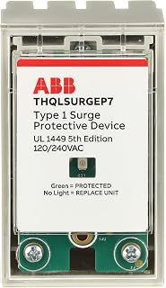 ABB THQLSURGEP7 Surge Protection Device • Whole Home Protector • 120/240VAC Type 1 SPD • 75kA Per Phase • Breaker Panel Surge Protector • LED Indicator • Plug-On Connection • UL Listed & NEC Compliant