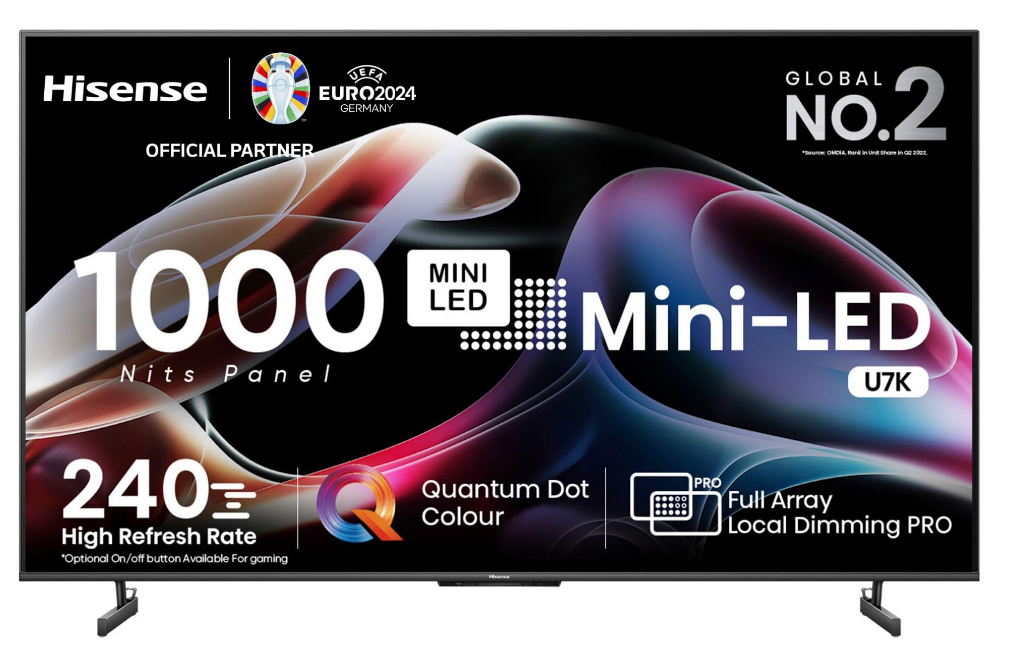 Hisense 139 cm (55 inches) 4K Ultra HD Smart Mini LED QLED TV 55U7K (Black) (B0C3H1GDY1) Amazon Price History, Amazon Price Tracker
