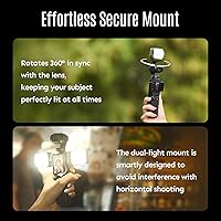 Vista 9 de Harlowe Atom 2W Mini luz magnética para DJI Osmo Pocket 3 Combo Motion Sensing Pocket Duo Light Kit recargable Auxiliar cámara luz de relleno