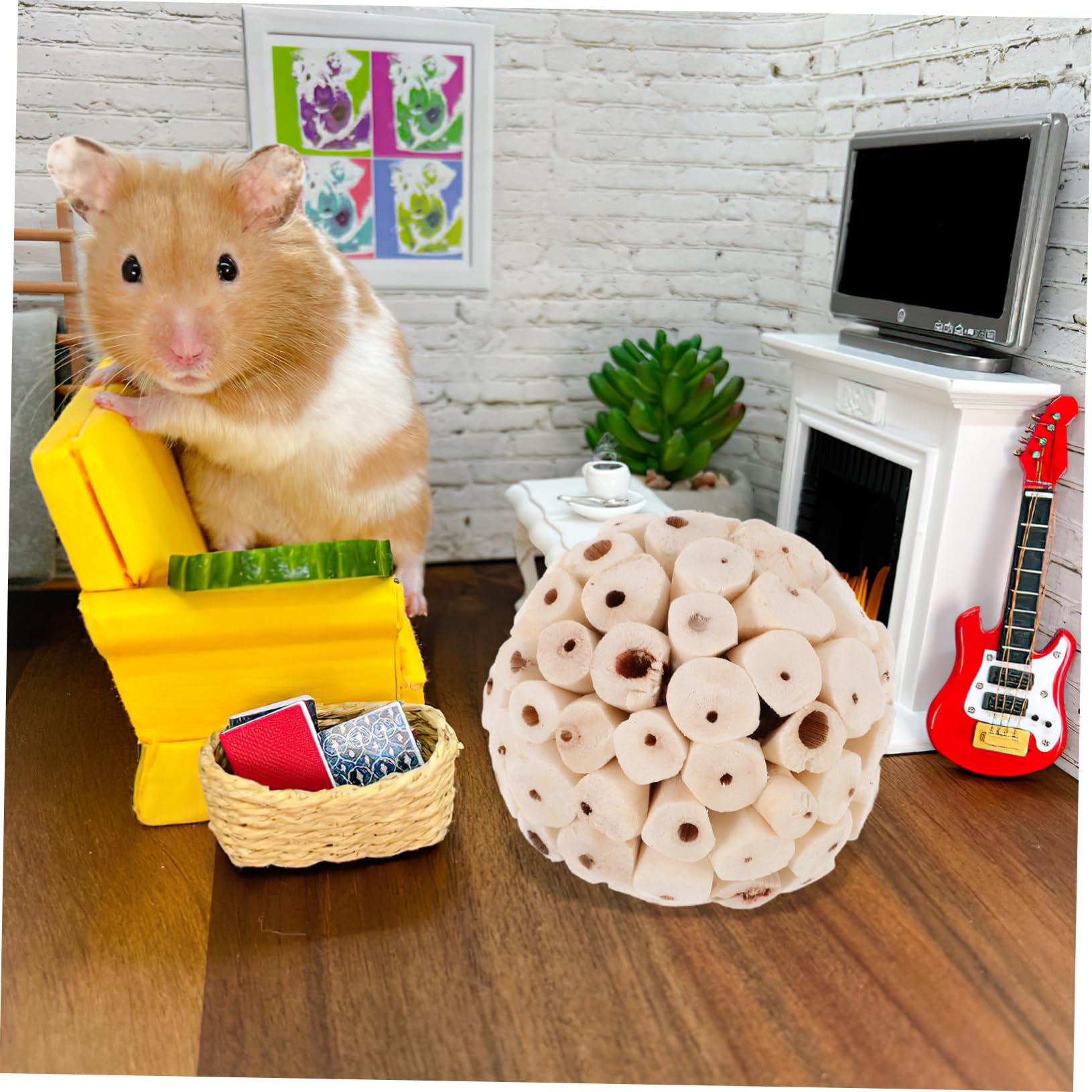 BESPORTBLE 30piezas Juguetes Naturales De Forrajeo y Masticación para Pájaros Conejos y Hámsters Juguetes Comestibles para Mascotas para Salud y Entretenimiento