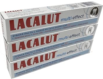 Natural Whitening Toothpaste Lacalut Multi-Effect 5in1 75ml (3pcs in Set)
