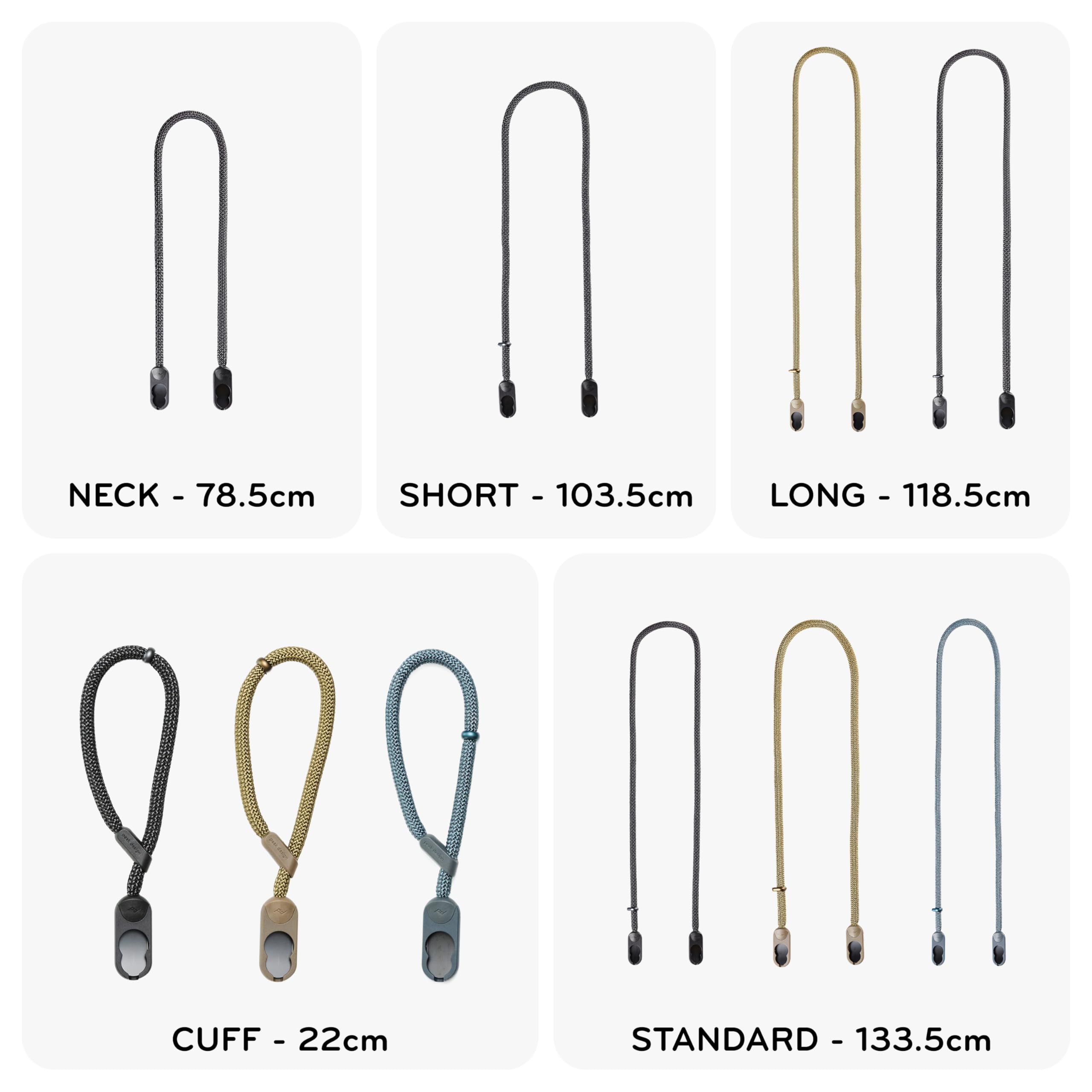 PEAK DESIGN Courroie Form Rope Long Noir - CRS-L-BK-1