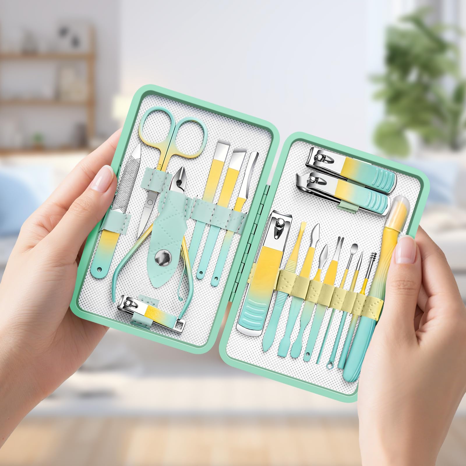 UNUSVERUM Manicure Set 18PCS Professional Nail Care Kit, Stainless Steel Pedicure Care Tools with Travel Case - Image 4