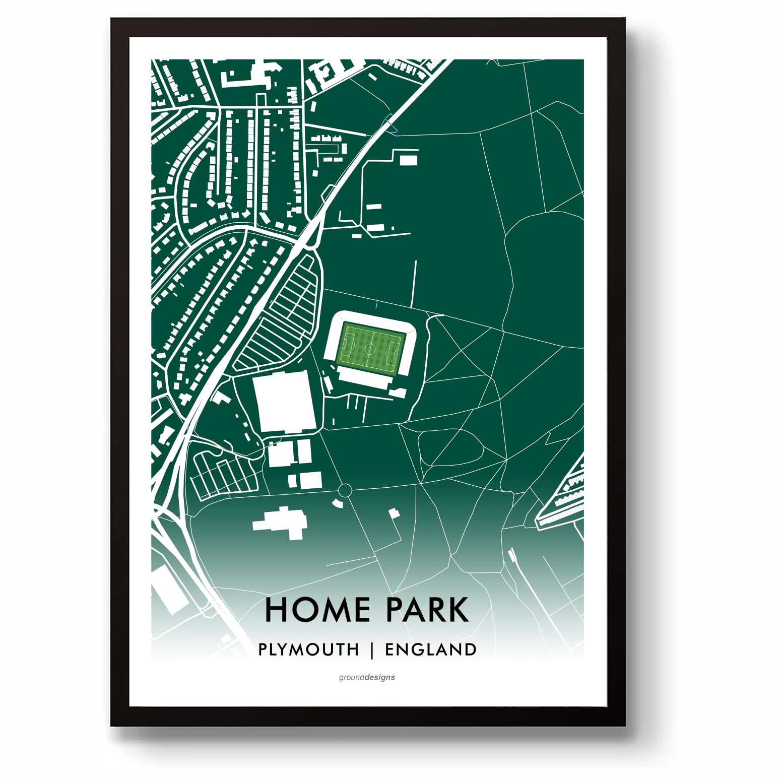 GroundDesigns PLYMOUTH ARGYLE Home Park Stadium Map