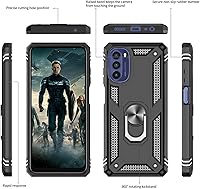 Vista 3 de LeYi Funda para Moto G 5G 2022: con 2 protectores de pantalla de vidrio templado para hombres y mujeres, [grado militar] funda protectora resistente
