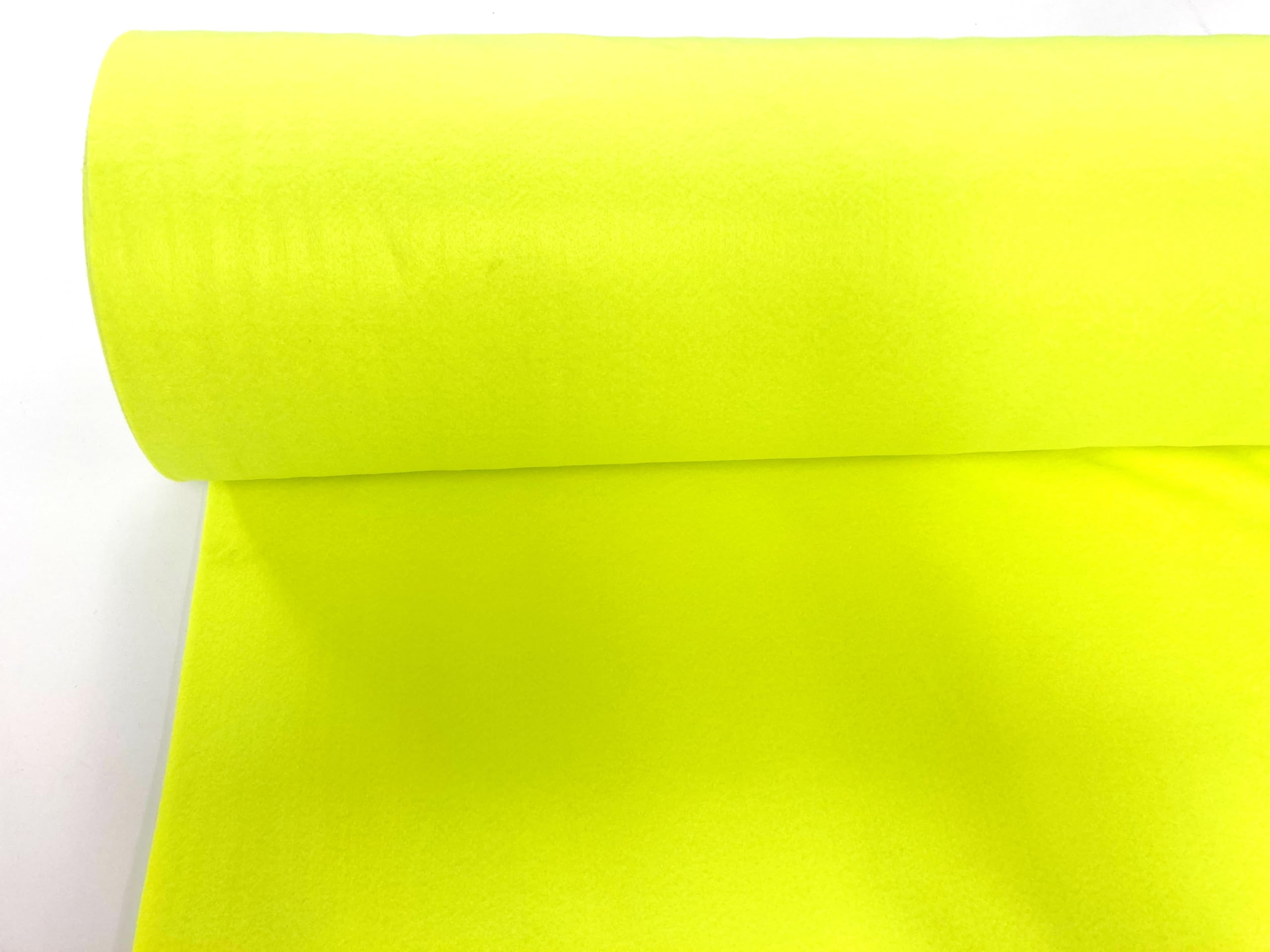 Felt Fabric Plain Colour Polyester 3 Different Sizes: A4 Sheets/Half metre/Metre 90cm Wide (Fluorecent Yellow, 6 x A4 Sheets) โ image 1