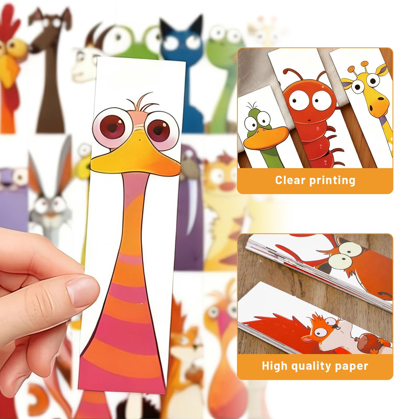 30 Segnalibri Animali In Tedesco – 30 Disegni Unici, Con Messaggi Motivazionali, Per Bambini E Lettori