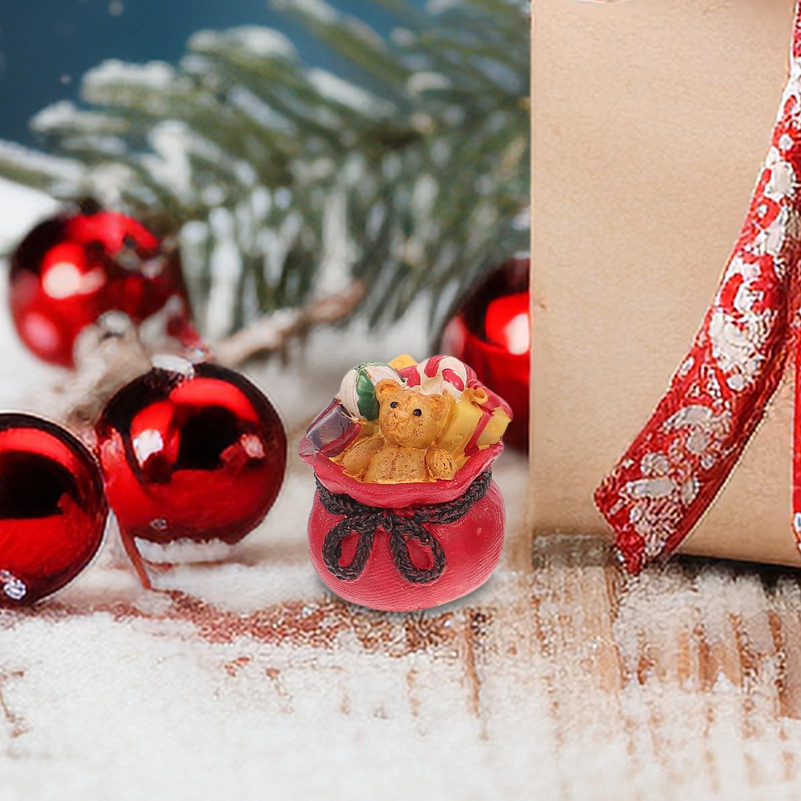 Toyvian 3 Sets Weihnachtsmodell Weihnachtsmann als Harzfigur für
