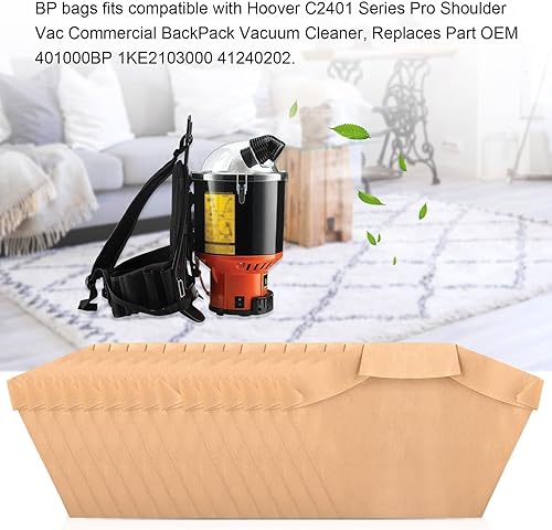 Miniatura 7 de Eagles Paquete de 15 bolsas de repuesto tipo BP compatibles con aspiradora Hoover C2401 de hombro y mochila, bolsa comercial Pro de repuesto para