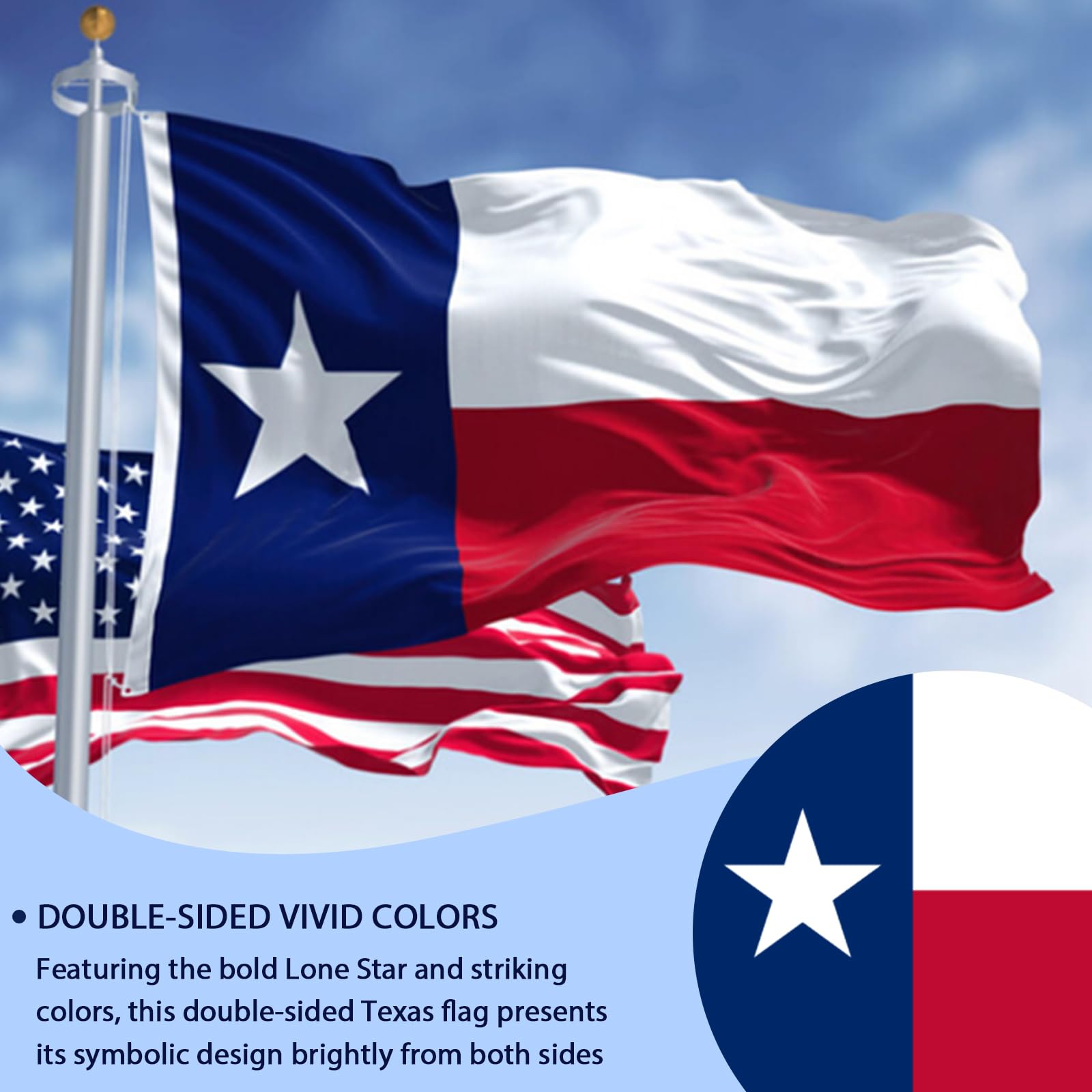 Amazon.co.jp: テキサス州旗 3x5フィート 屋外 鮮やかな色 ポリエステル ローンスターフラッグ 真鍮グロメット2個付き  テキサス州テキサス州旗 選挙 愛国的な装飾 独立記念日のお祝いに : DIY・工具・ガーデン