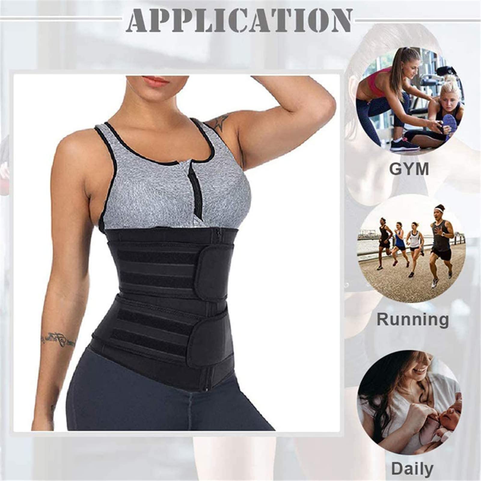 Ceinture Amincissante pour la Taille, Ceinture Abdominale Ajustable pour Femme, Ceinture Amincissante et Sudation, Ceinture Abdominale