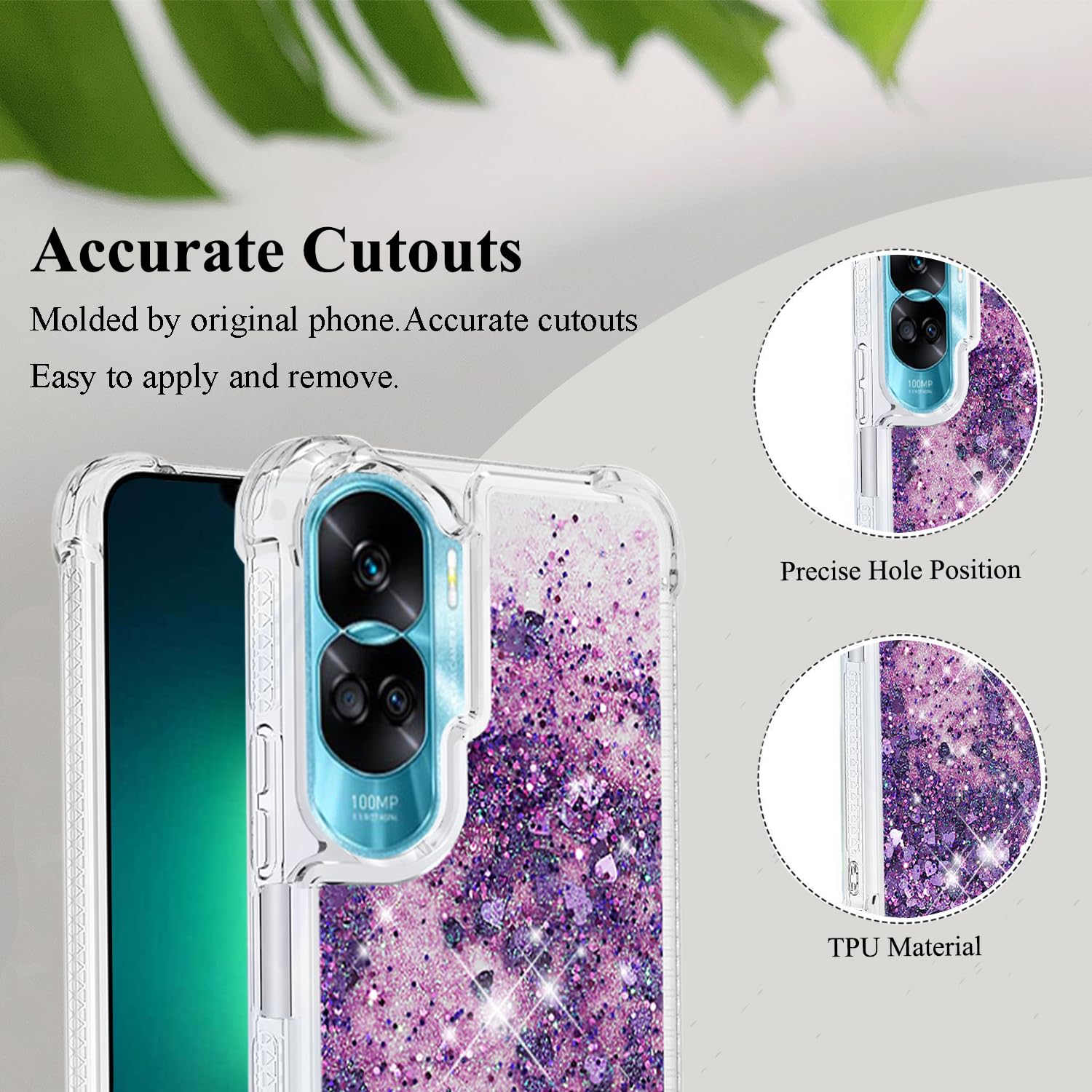 SEAHAI Custodia Per Xiaomi Redmi A1/A2, Cover In Silicone TPU Ultra Sottile, Design Glitter Phnom Penh, Protezione Antiurto, Viola