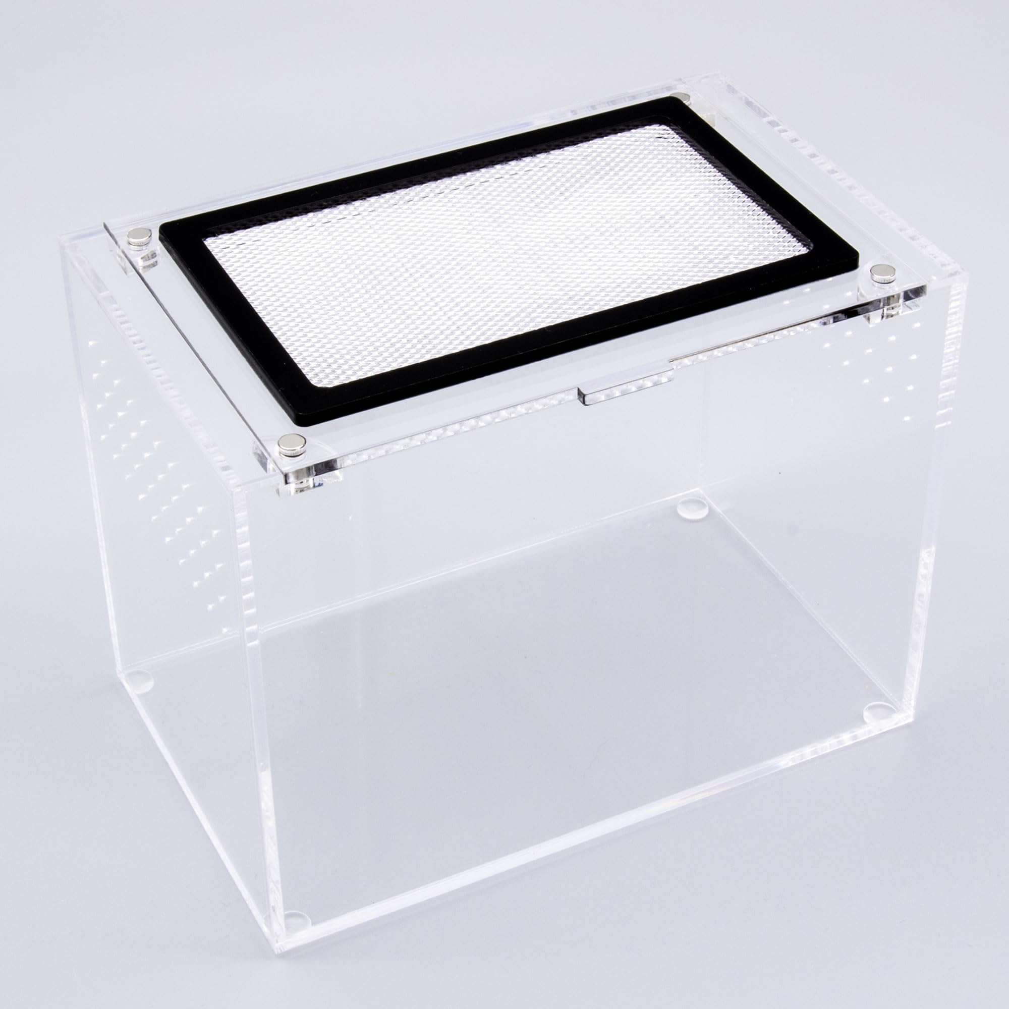 Spider, Tarantula, Scorpion, Stick Insect, Mantis, Invertebrate Enclosure, House, Vivarium with Metal Mesh Lid, Glued