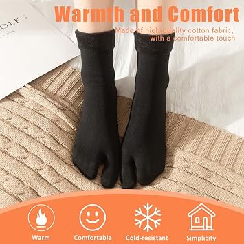 4 Pairs Flip Flop Socks Elastic Socks Cotton Split Two Toe Socks Non Slip Ankle Socks with Toes for Women Men