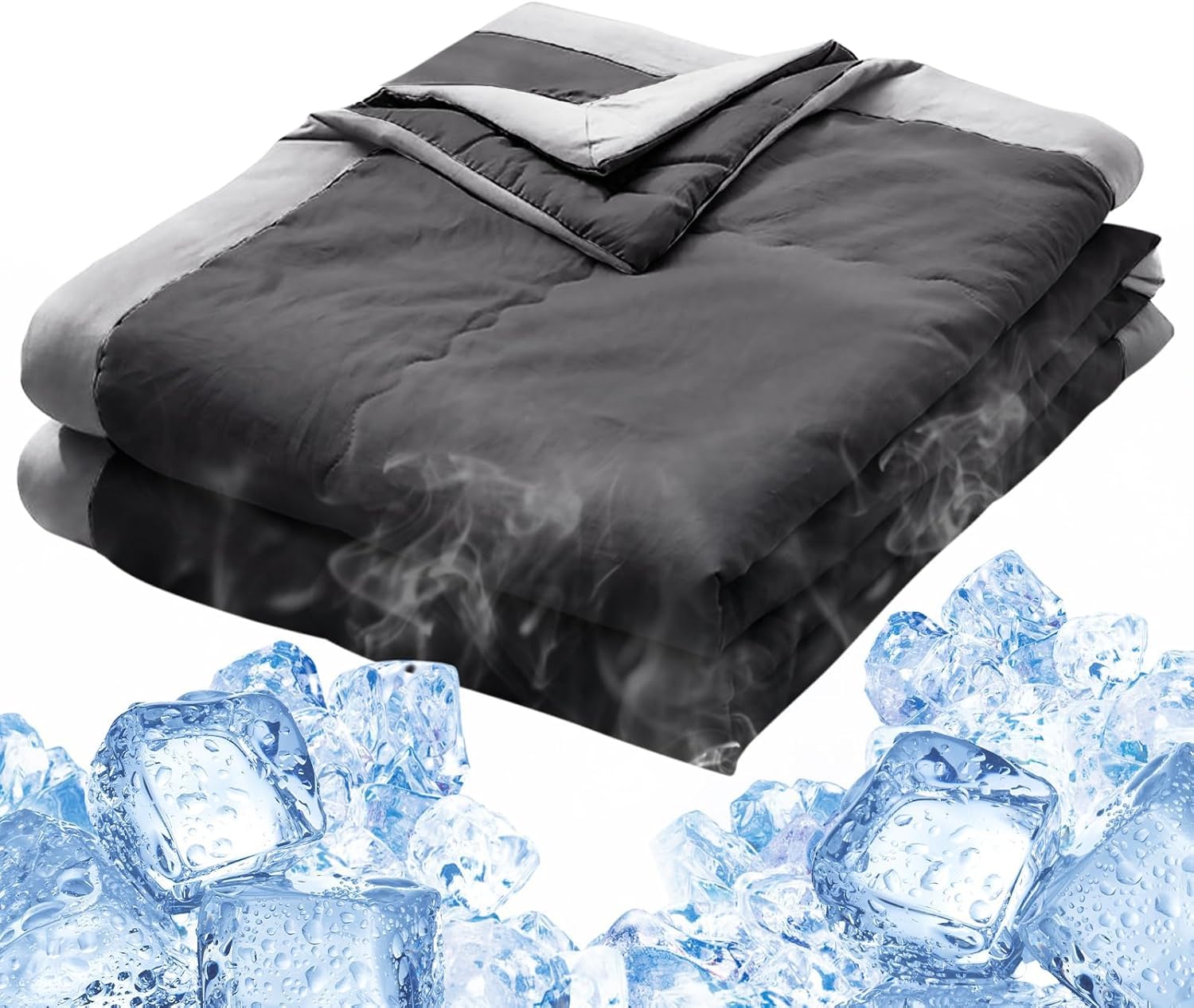 Ice Cooling Blanket for Night Sweats, 100 x140cm Breathable Lightweight Blanket for Summer...