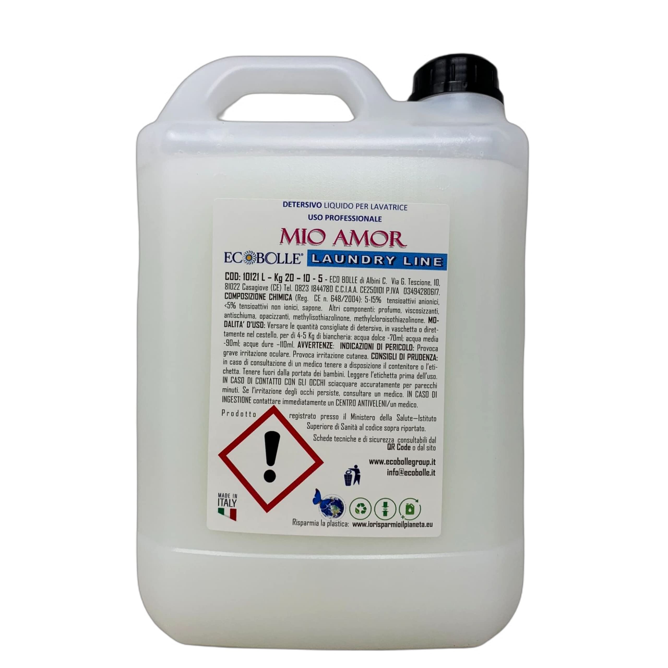 Luxury Line Ecobolle: Detersivo Per Lavatrice ULTRA PROFUMATO MIO AMOR, Qualità Superiore (20KG)