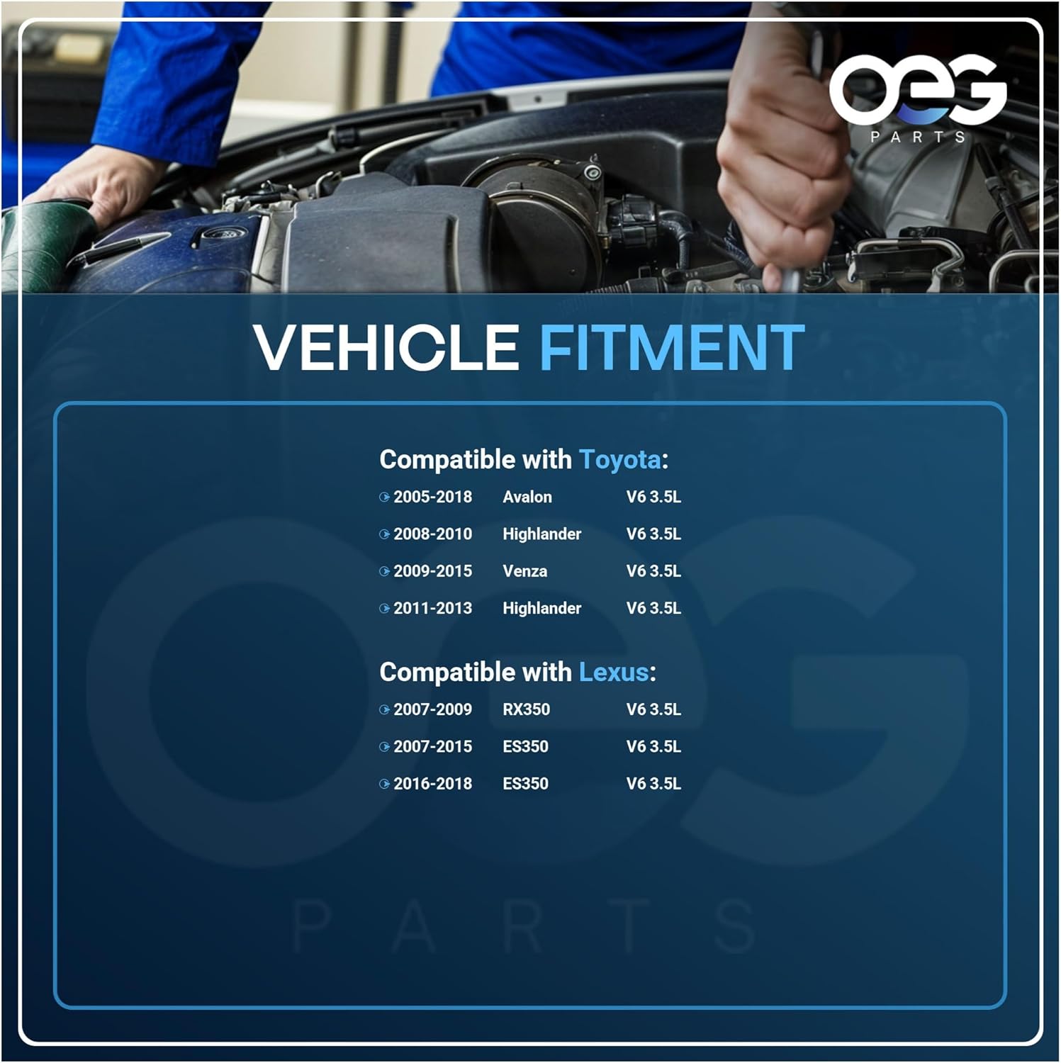 OEG Parts New Alternator Compatible With Toyota Highlander 3.5L 2008-2012, Avalon 05-18, Venza 09-15 Lexus ES350 RX350 3.5L 2007-2018 27060-31112, 27060-0P150, 27060-0P151, 27060-31110, 27060-31111