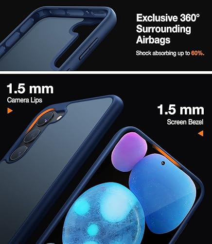 Miniatura 67 de TORRAS Funda a prueba de golpes para Samsung Galaxy S23, [probada contra caídas de grado militar] translúcida mate parte trasera dura y borde suave