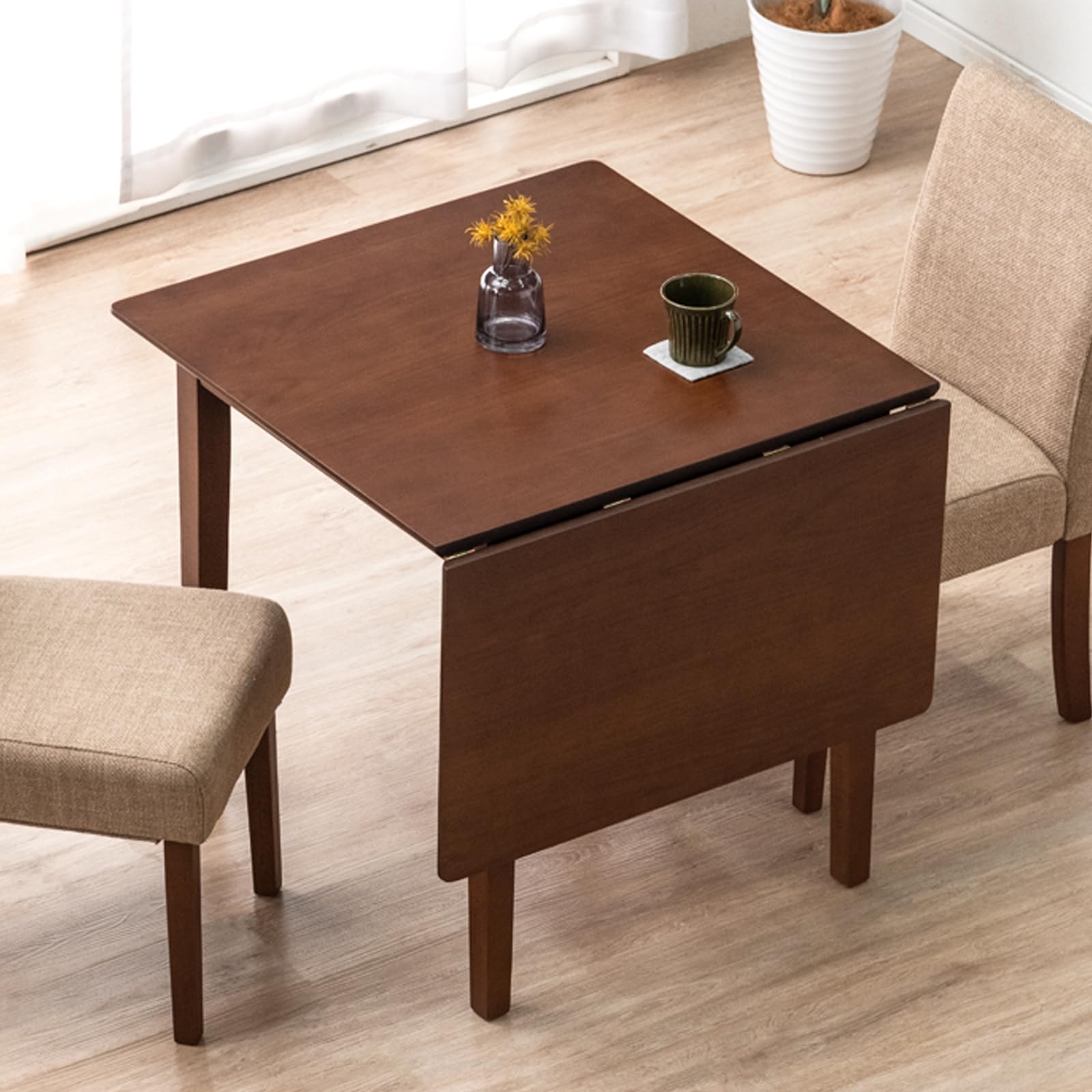 Amazon｜タンスのゲン 伸長式ダイニングテーブル 単品 幅75～120cm 2人