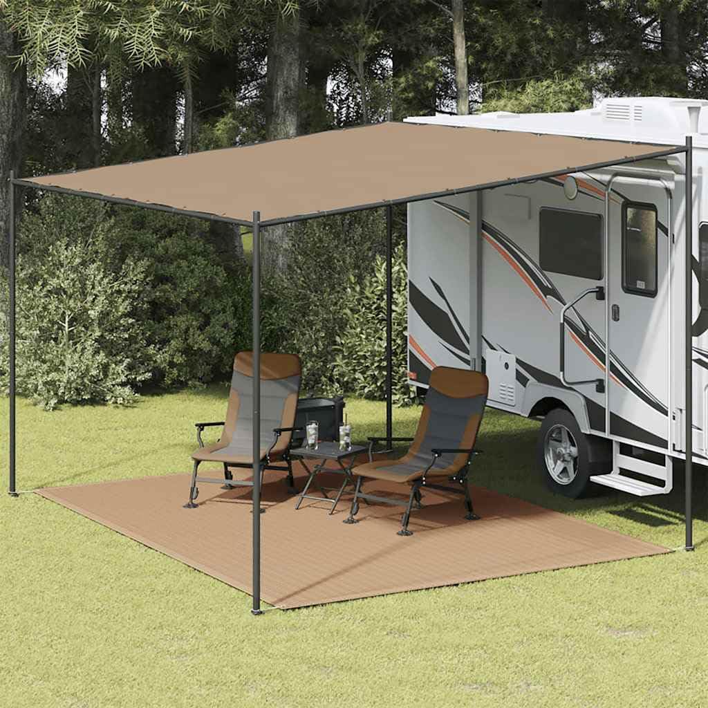 vidaXL Zeltteppich Vorzeltteppich Campingteppich Vorzeltboden Zeltboden Camping Teppich Wohnwagen Terrasse Outdoor 300x400cm Taupe HDPE