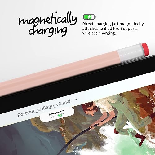 Miniatura 5 de Paquete de 3 fundas ergonómicas de silicona para Apple Pencil 2 generación, funda con tapa y accesorios compatibles con iPad Pro 11 de 12.9