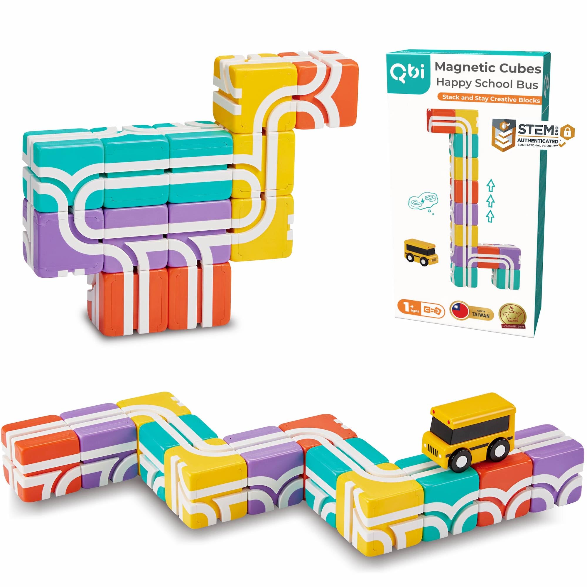 Qbi Magnetic Cube キュービーアイ知育玩具 Amazon.com: QBI Magnetic Blocks STEM Toys for Toddlers Aged