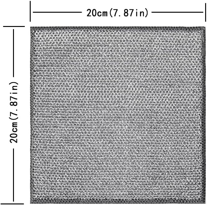 10 Counts Non Scratch Wire Dishcloth Multipurpose Wire Dishwashing Rag for Wet and Dry Use, Metal Scrubbers for Cleaning Dishes, Dual-Sided 2-Layer Kitchen Cleaning Cloth with Mesh, Mesh Dish Cloth - Image 7