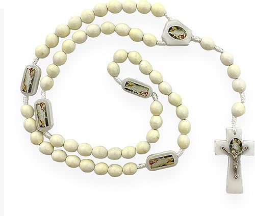 Miniatura 2 de La Novena en Honor al Santo Angel de la Guarda con Rosario de Madera - Juego de 2 piezas de libro de oración de ángel de la guarda con rosario de