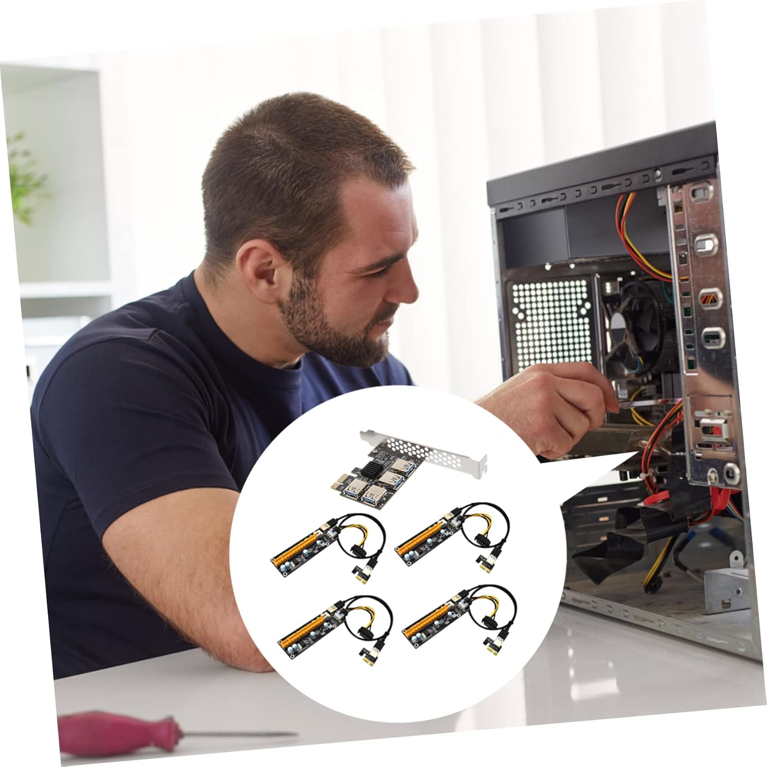 Pci-e Riser USB Pcie Card to Extender Pcie to USB Adapter High Performance