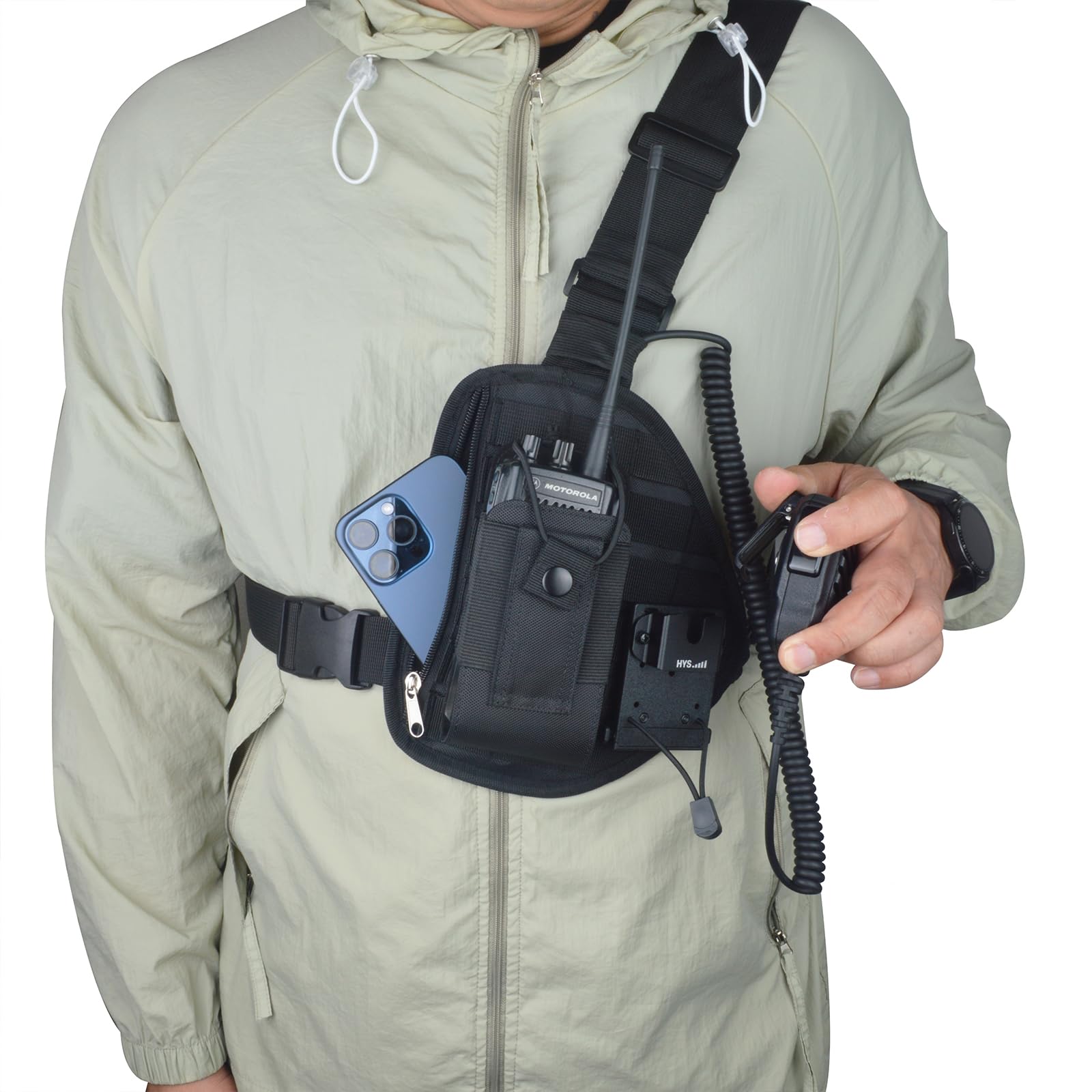 Uniwersalna torba Molle Pouch, nylonowy uchwyt z systemem Molle, torba na klatkę piersiową, do użytku na zewnątrz, wojskowych, do wędrówek pieszych