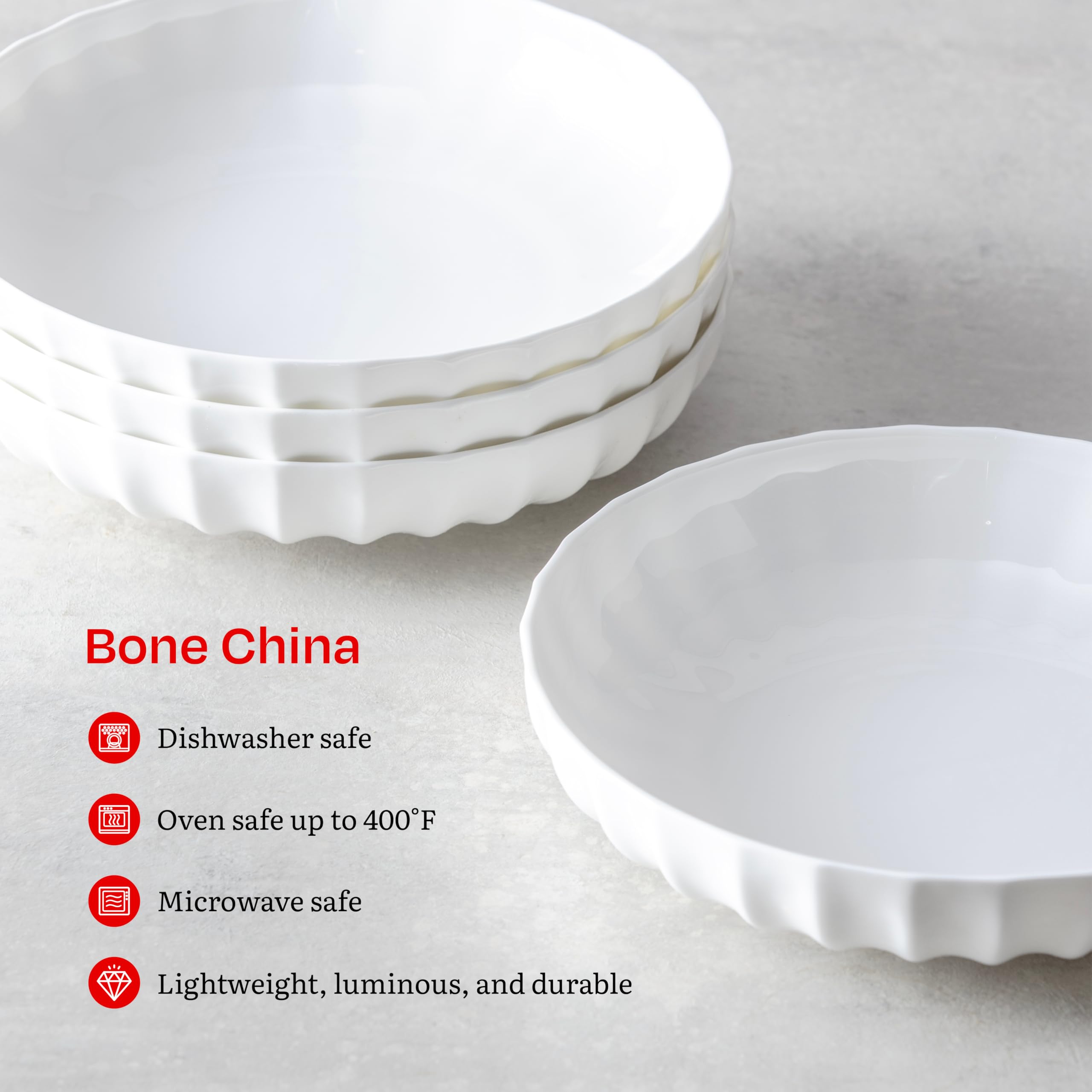 Amazon.com | Eater x Zwiesel Fortessa Parasol Bone China, 12 Piece