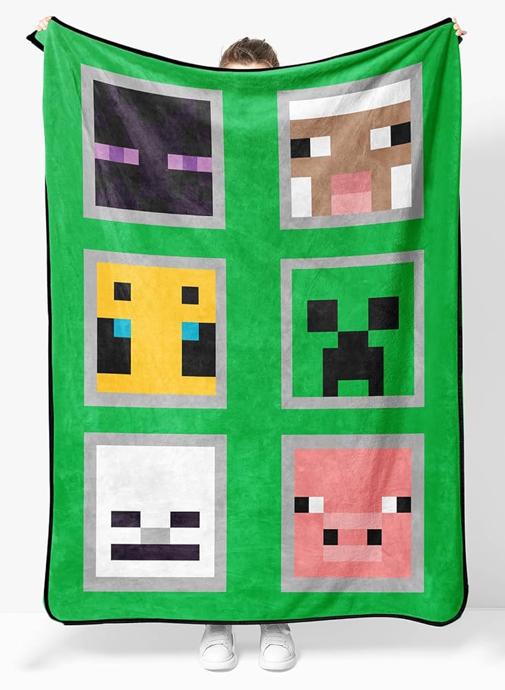 Amazon.com: Sunny Side Up Minecraft Soft Plush Throw Blanket