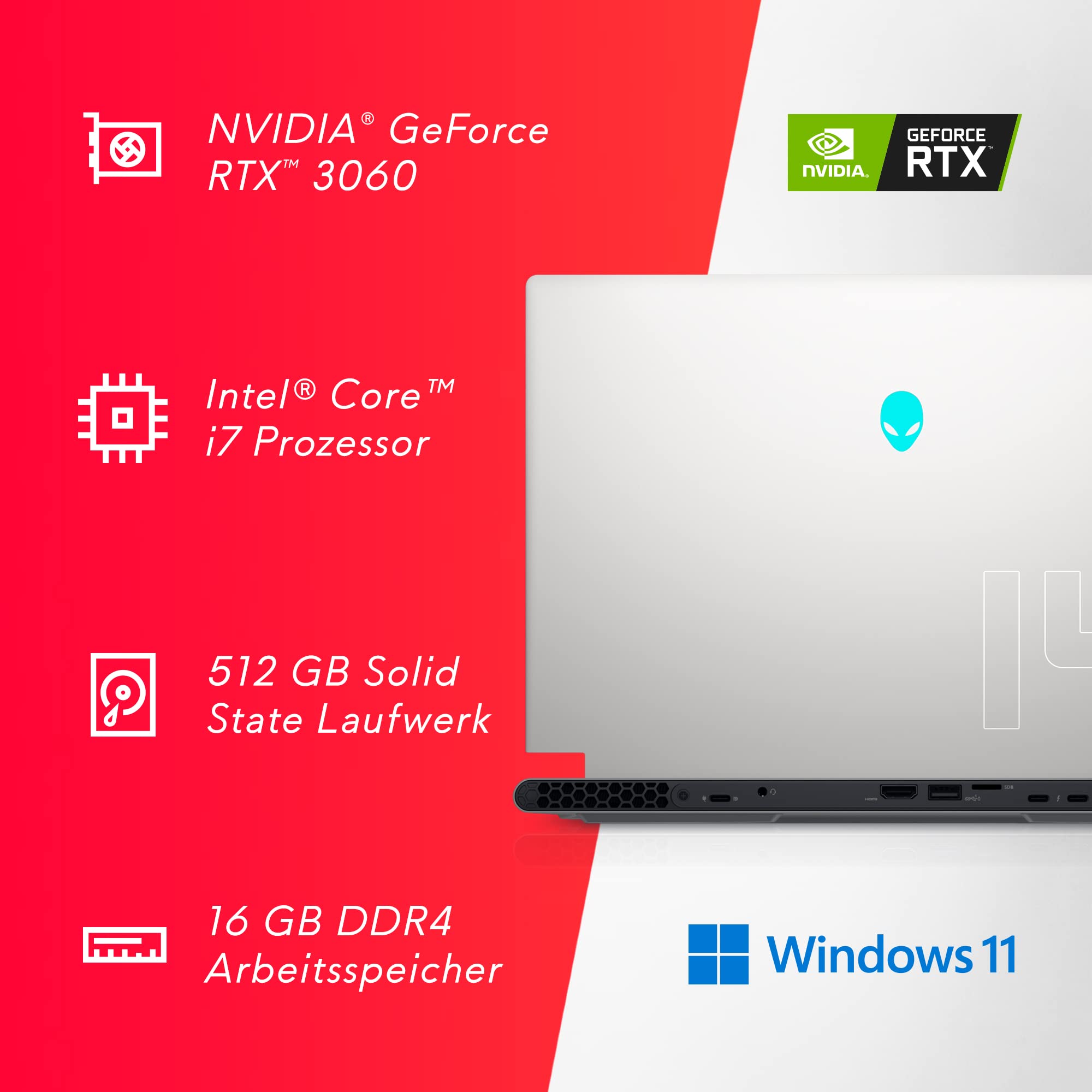 上級モデルALIENWARE14東芝SSD254メモリ新品16GB＋DVD