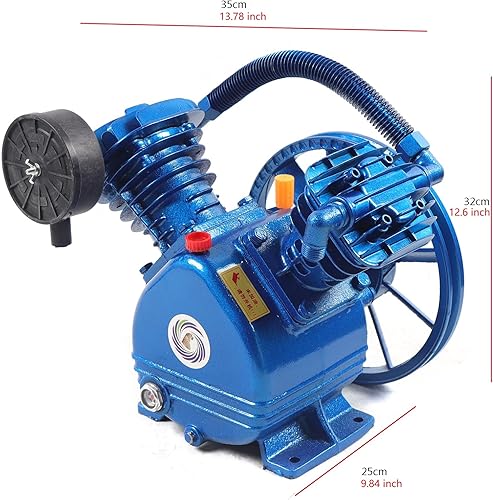 Miniatura 2 de Cabezal de Bomba de Compresor de Aire 175PSI 5.5HP Cabezal de Bomba de Compresor de Aire de Cilindro Doble 4KW Doble Etapa Universal Bajo Consumo de