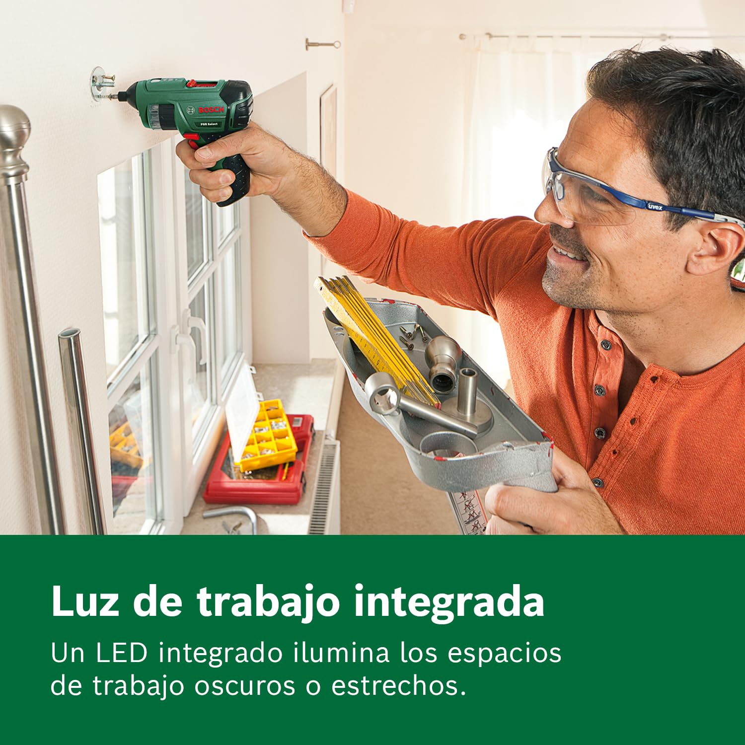 Bosch PSR SELECT Atornillador a batería (puntas, batería Compact Power BA 4V 2.0 Ah, caja de cartón)