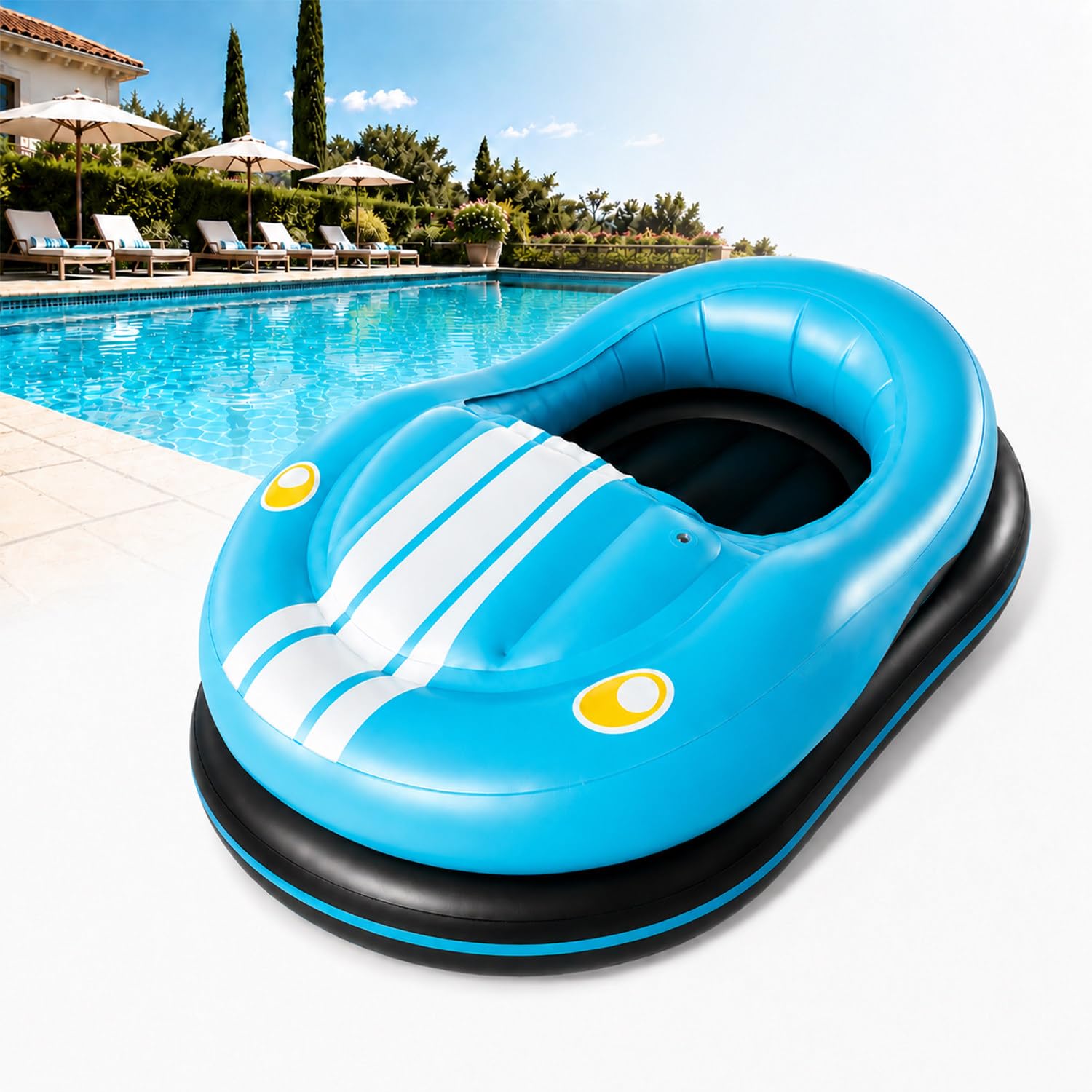 Motorized Pool Float, Motorized Inflatable Boat, Battery Powered Floaty