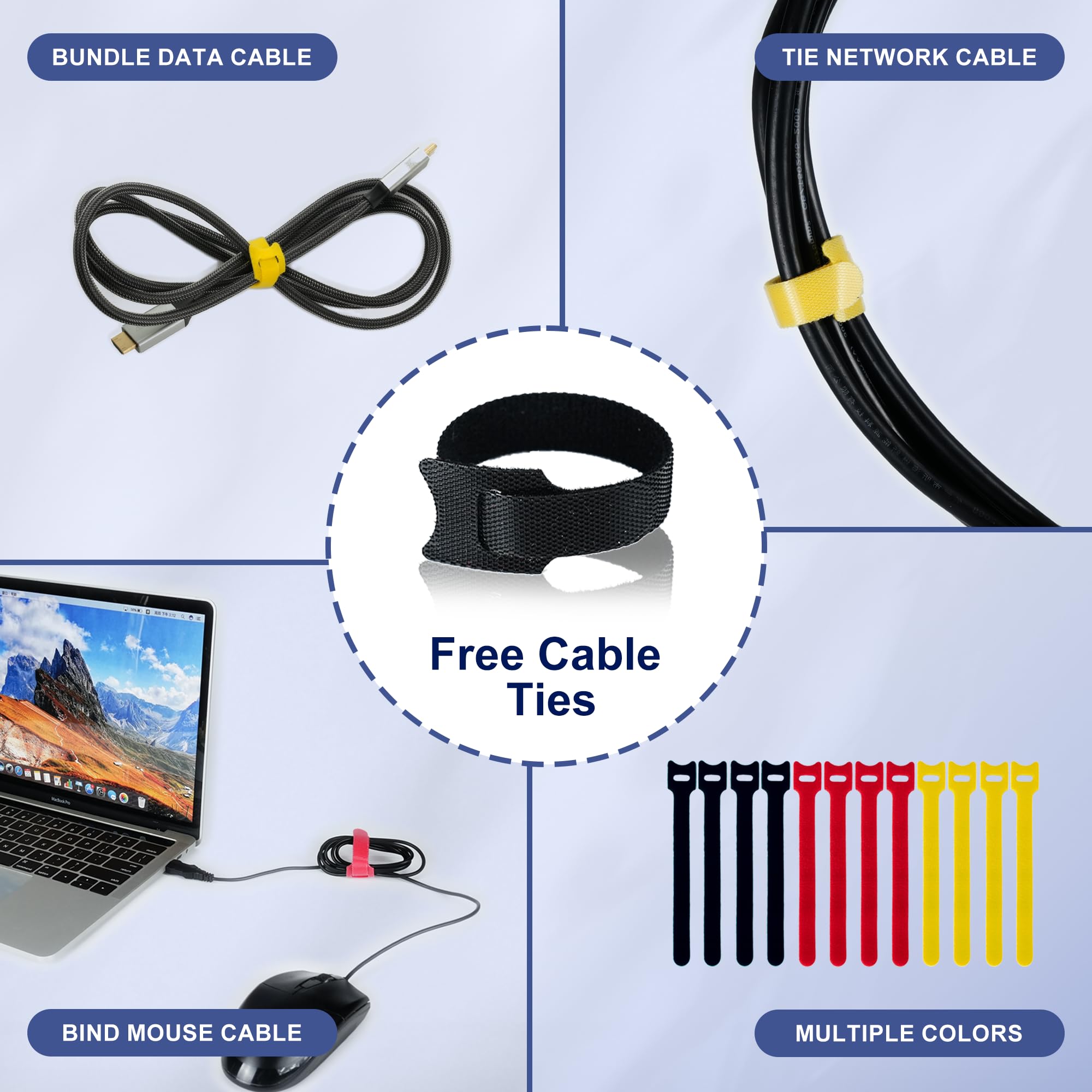 Cable Management Sleeve - Organize Cables FREE SHIPPING -6 Cable Management Sleeve - Organize Cables FREE SHIPPING -6