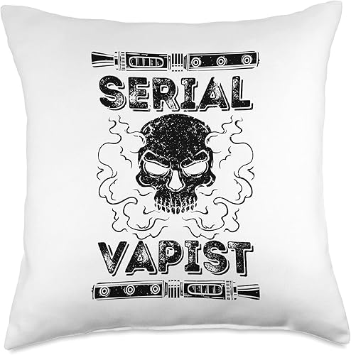 Vape Vapor E-Smoker Vaping Serial Vapist E-Cigarette - Almohada de 18 x 18 pulgadas, multicolor