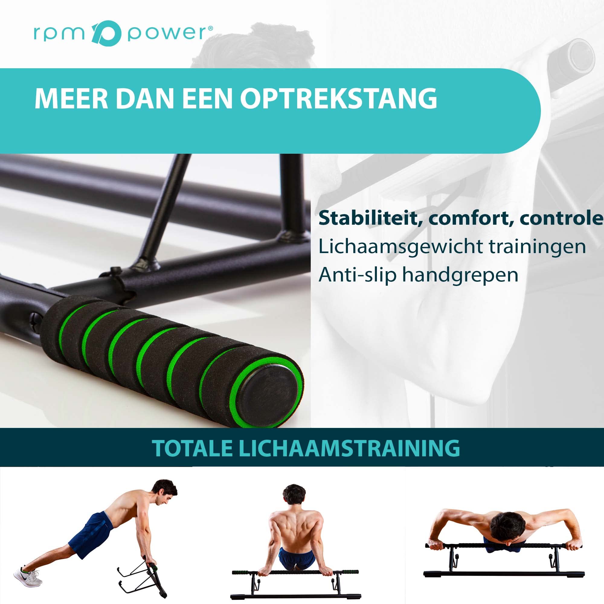 Pull up Station - PS200 - Power tower - Pull up rack - Pull up bar - Dip station - Zwart