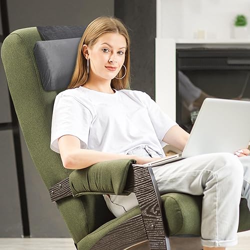 Miniatura 5 de Almohada reclinable ajustable de espuma viscoelástica triturada para reclinables, cojín de terciopelo antideslizante para aliviar el dolor, almohada