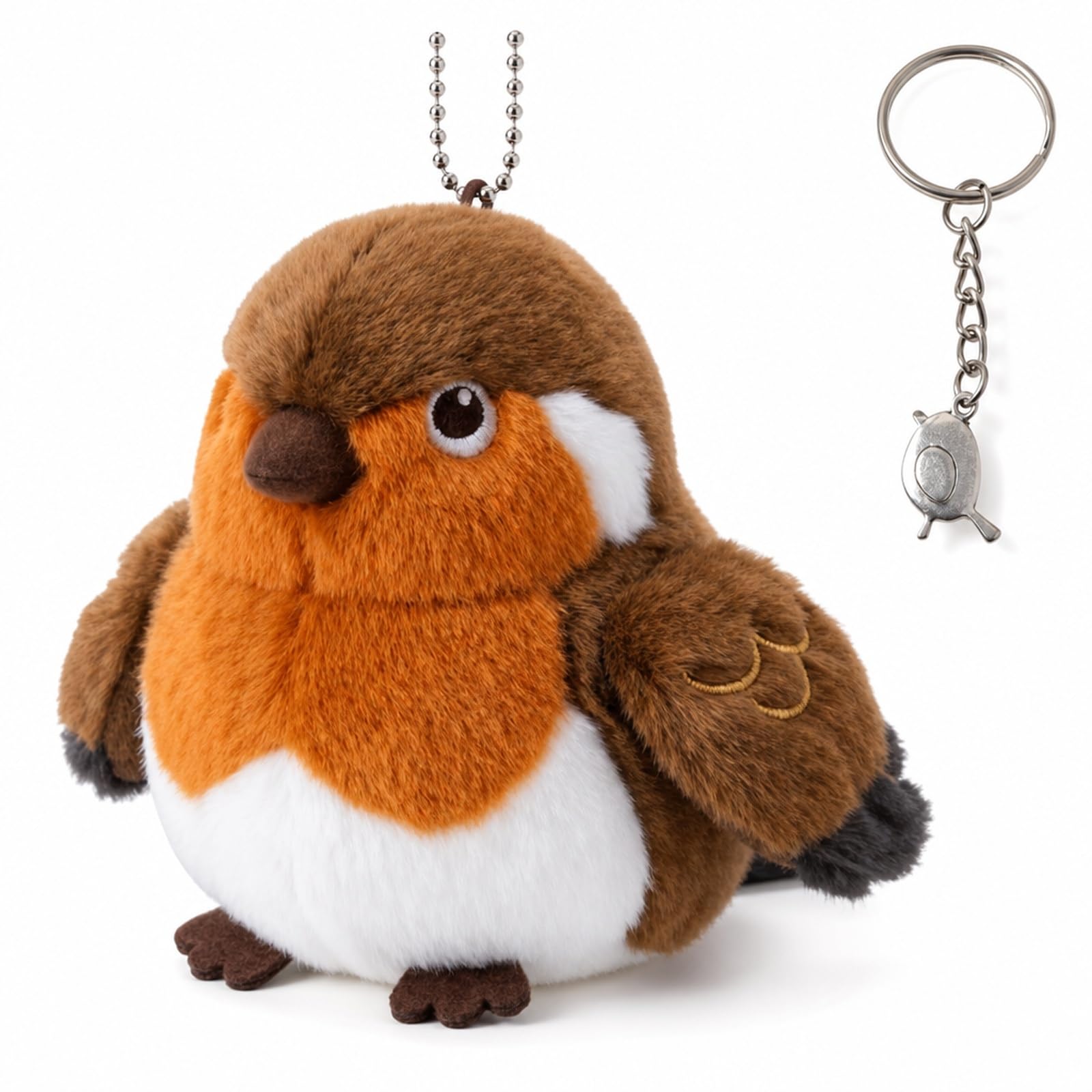 MXHBSTP Robin Gifts, Plush Bird Hanging Decoration and Keyring, 2 Pieces