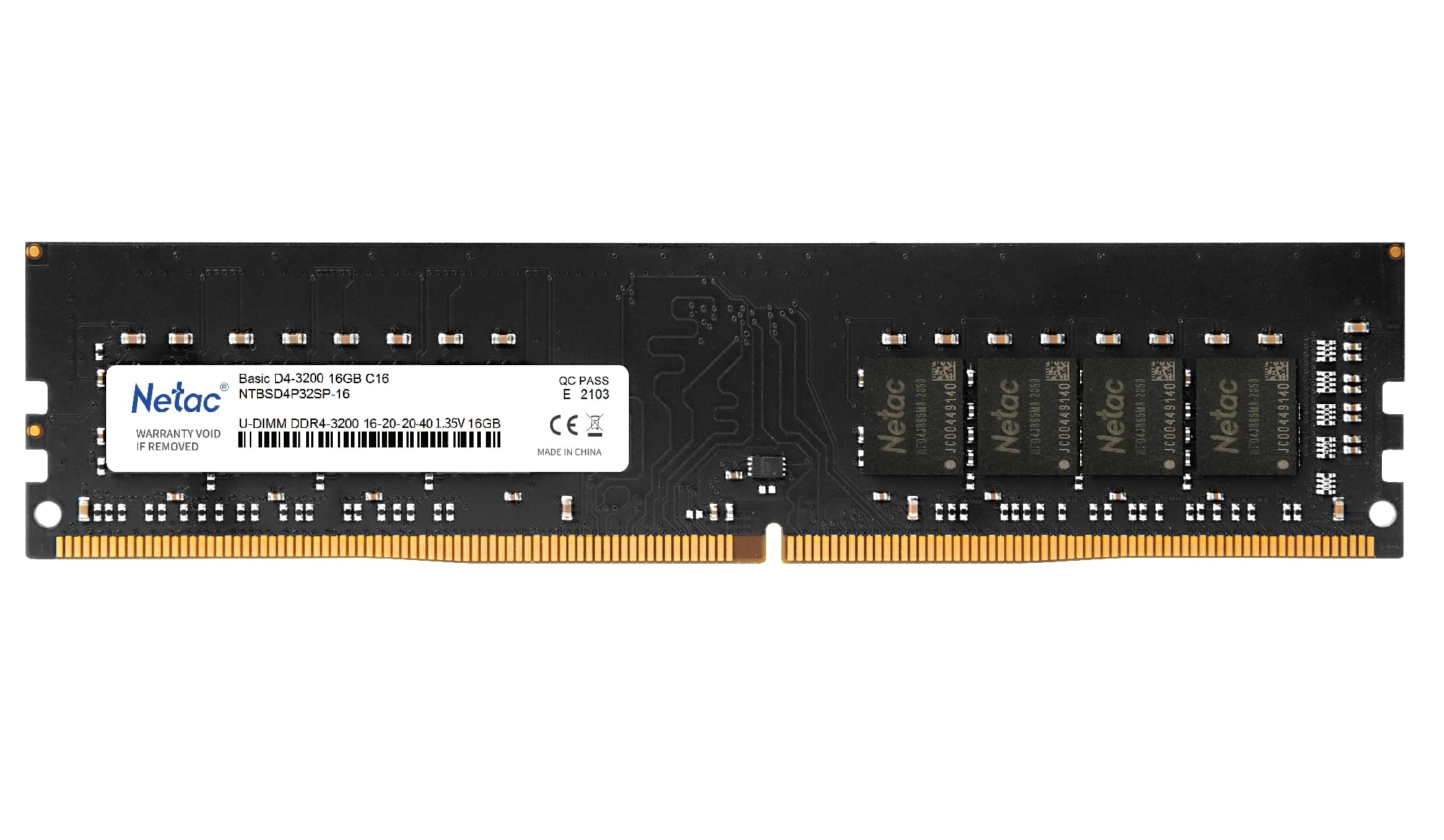 Netac DDR4 3200MHz(PC4-25600) 16GBx2枚 Amazon.in: Buy Netac Basic DDR4 16GB 3200MHz Desktop RAM | CL16