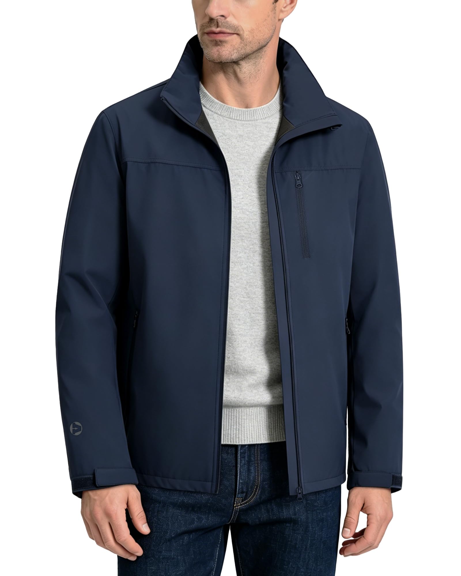 Outdoor Ventures Wasserdichte Softshelljacke für Herren Leichte Übergangsjacke mit 4 Taschen Outdoor Freizeitjacke Sportjacke zum Wandern,Camping,Angeln