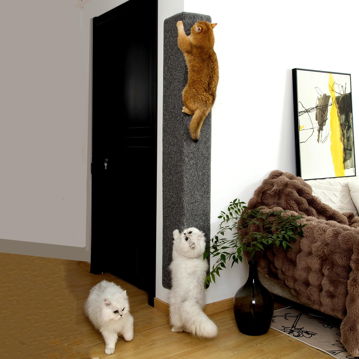 Scratching Post For Indoor Cats Wall Sofa Couch Corner Cat Sisal