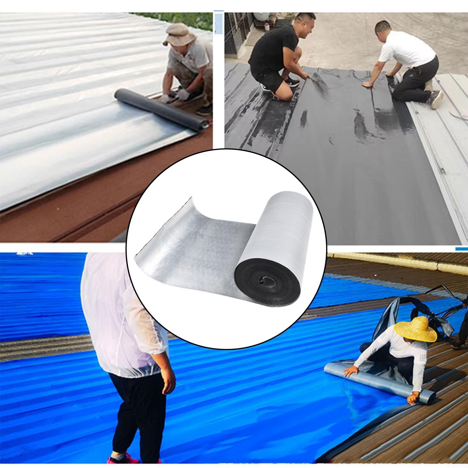 Nastro adesivo impermeabile per isolamento termico, nastro autoadesivo resistente, nastro in silicone autoadesivo per pareti, tetti, strumento di riparazione a prova di perdite (grigio, 30