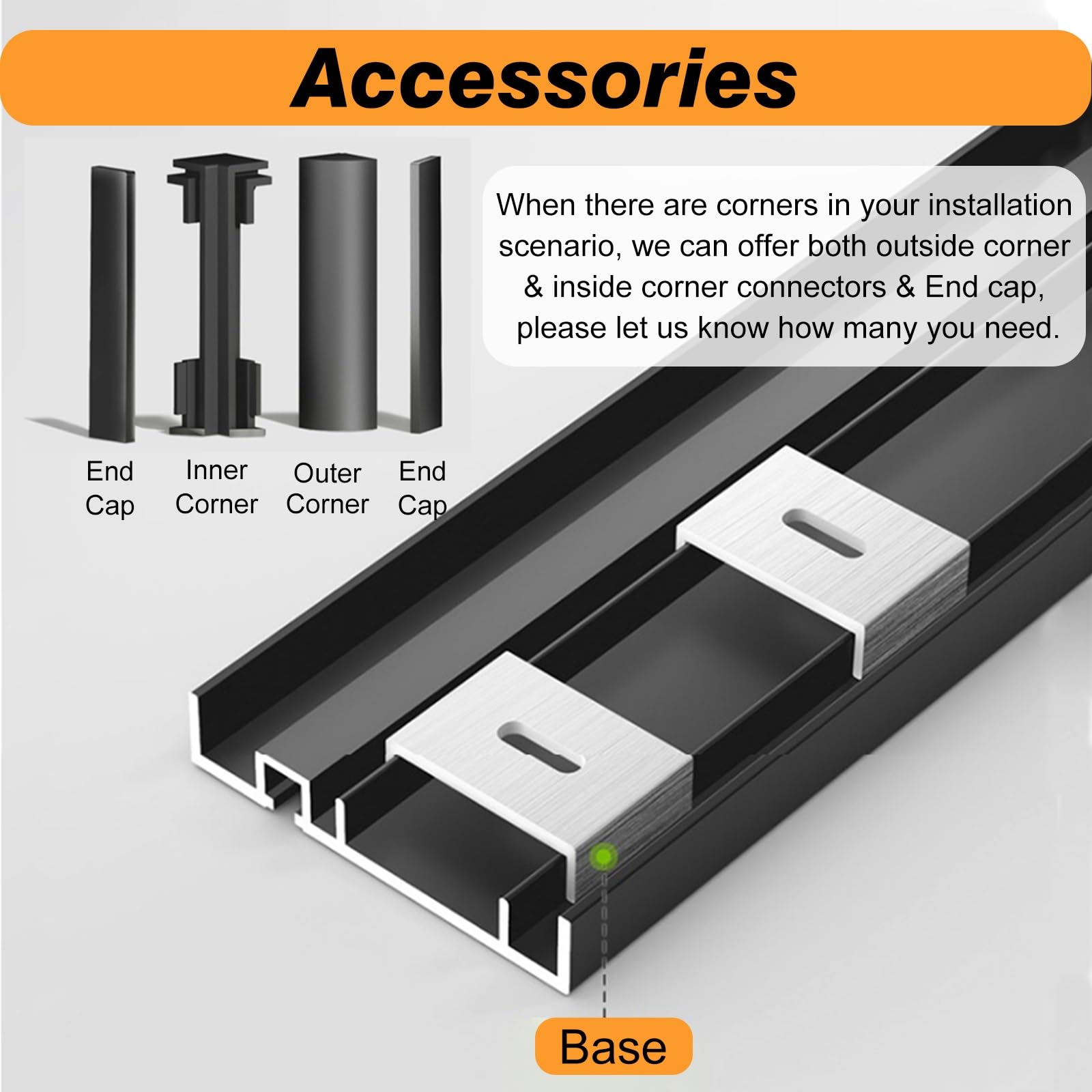 Moldura de remate de Techo, zócalo de Aluminio para iluminación indirecta, Montaje en Superficie de 7,6 x 7,6 cm, 8 Metros de Longitud. Ideal para molduras de Techo y zócalos de Pared. Diseñ