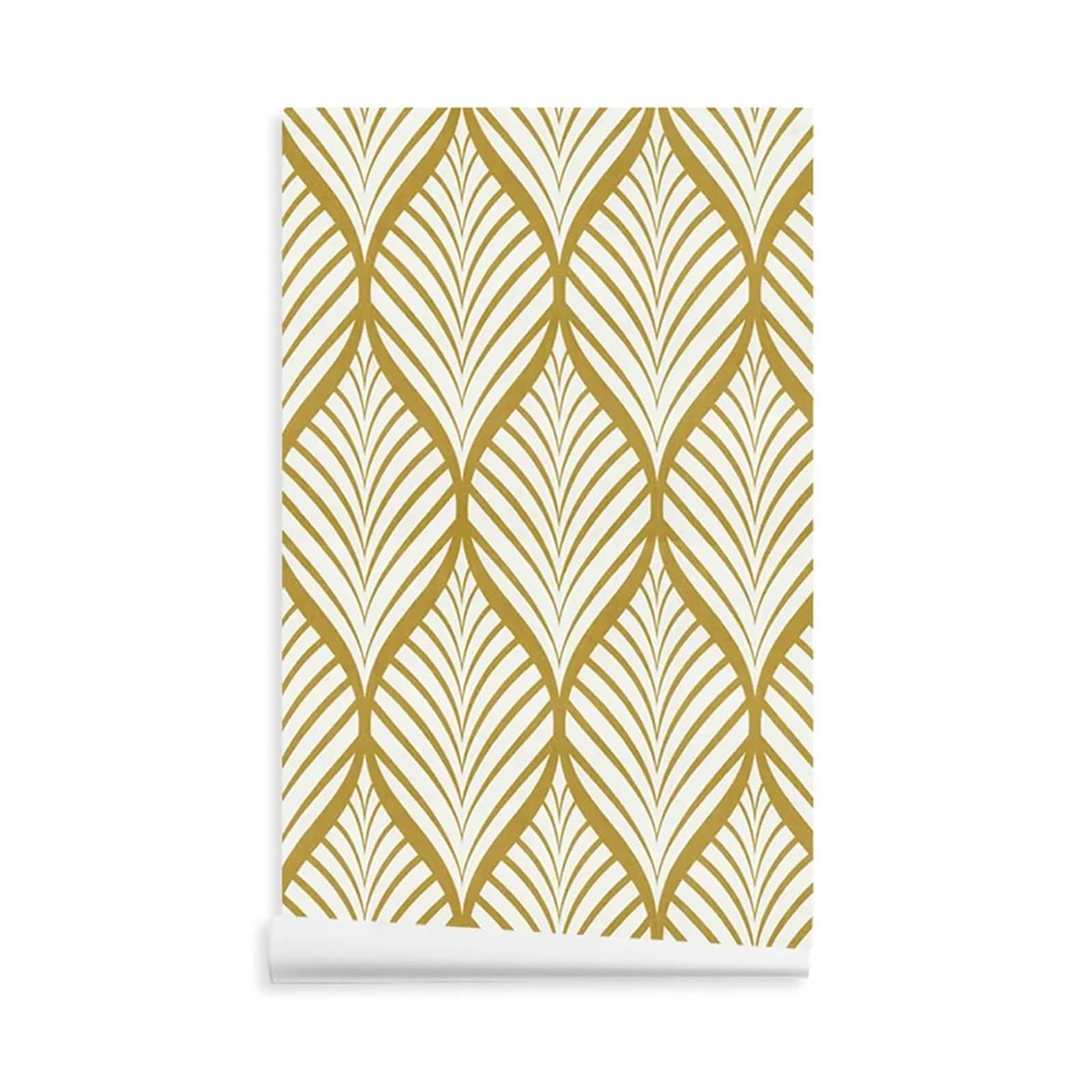 Papier peint doré à rayures pour transformer votre salon facilement