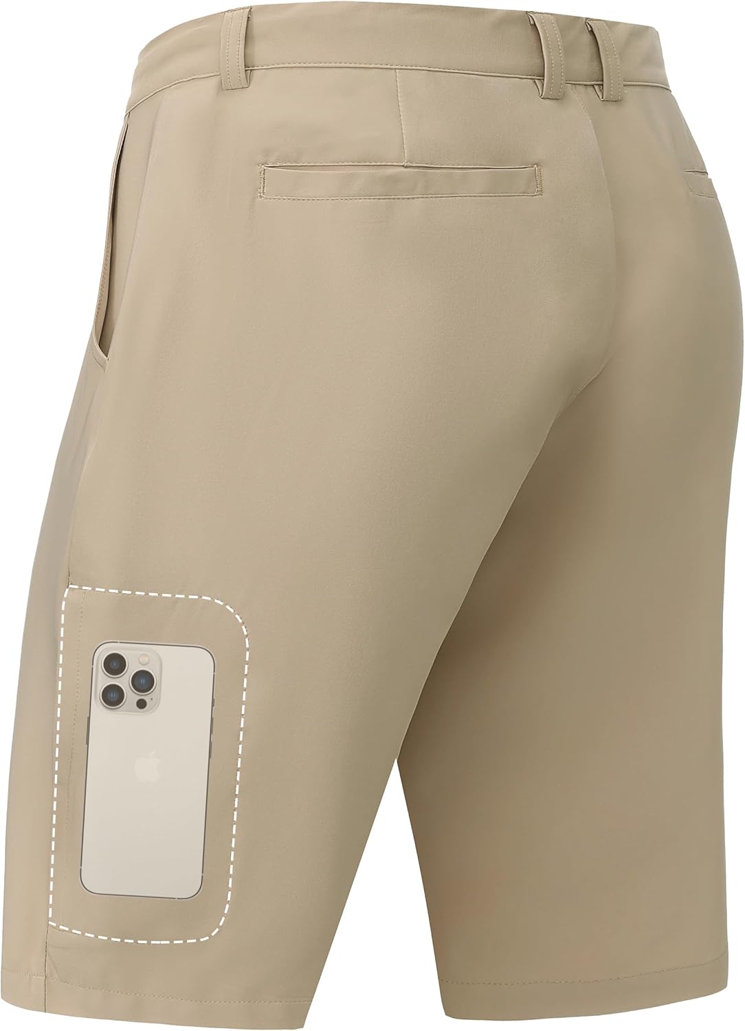 JWM Mens 9"/11" Stretch Golf Shorts - Lightweight Quick Dry UPF50 Dress Hybrid Casual Work Flat Front Shorts with Zip Pockets