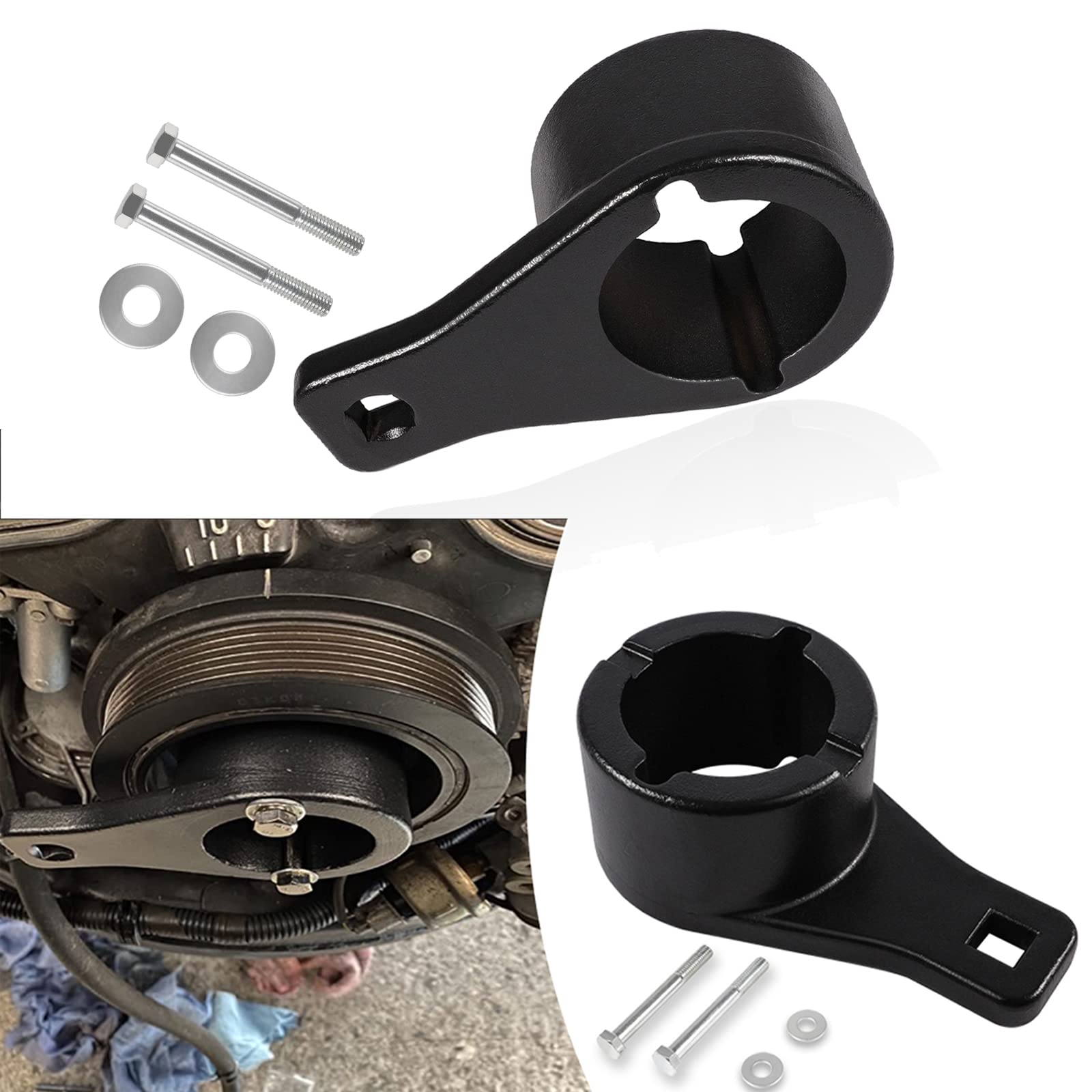 CTcar für Toyota/Lexus Kurbelwelle Dämpfer Riemenscheibe Haltehalter Harmonic Tool mit 2 Kurbelschrauben